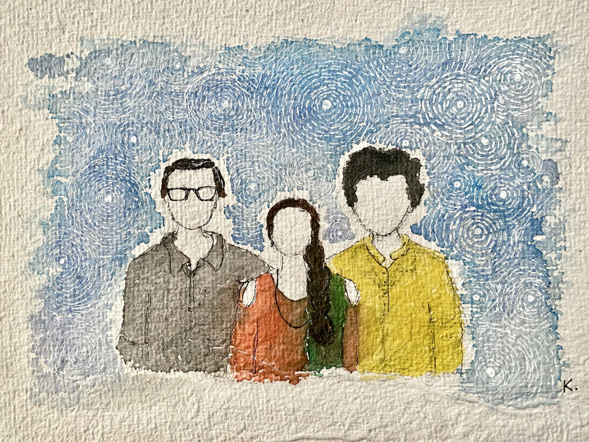 Watercolor & Line Art Portraits