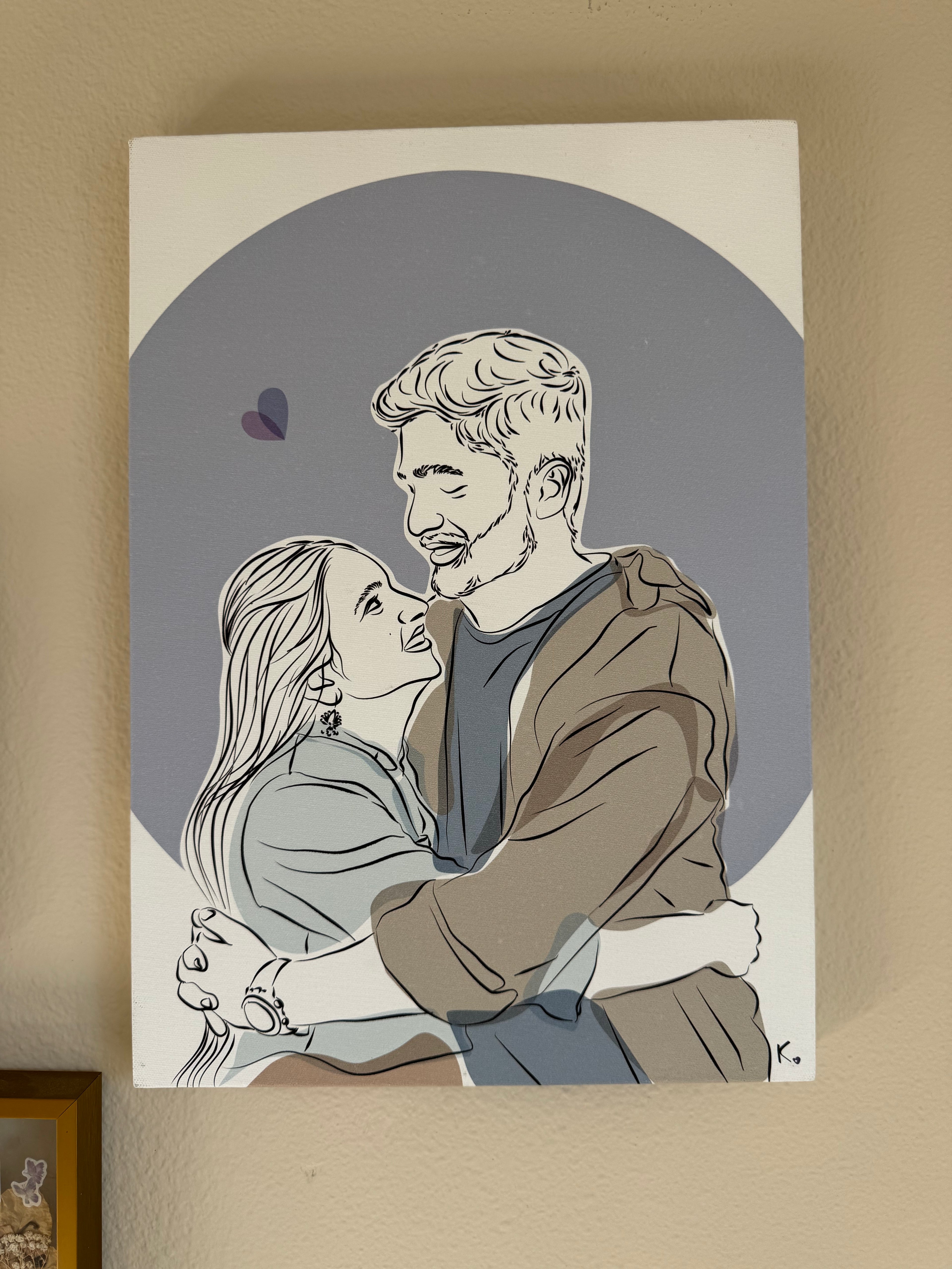 Custom Minimalist Line Art Portrait – Personalized Hand-Drawn Photo Illustration