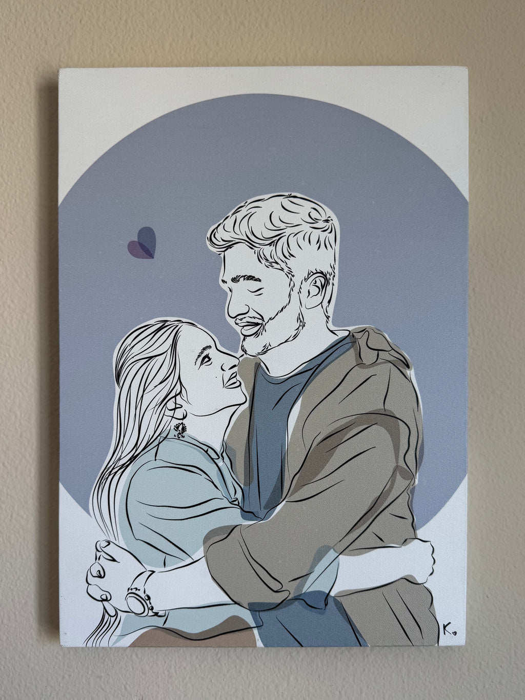 Custom Minimalist Line Art Portrait – Personalized Hand-Drawn Photo Illustration