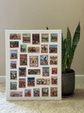 Custom Travel Stamp Collage – Personalized Photo & Memory Stretched Canvas