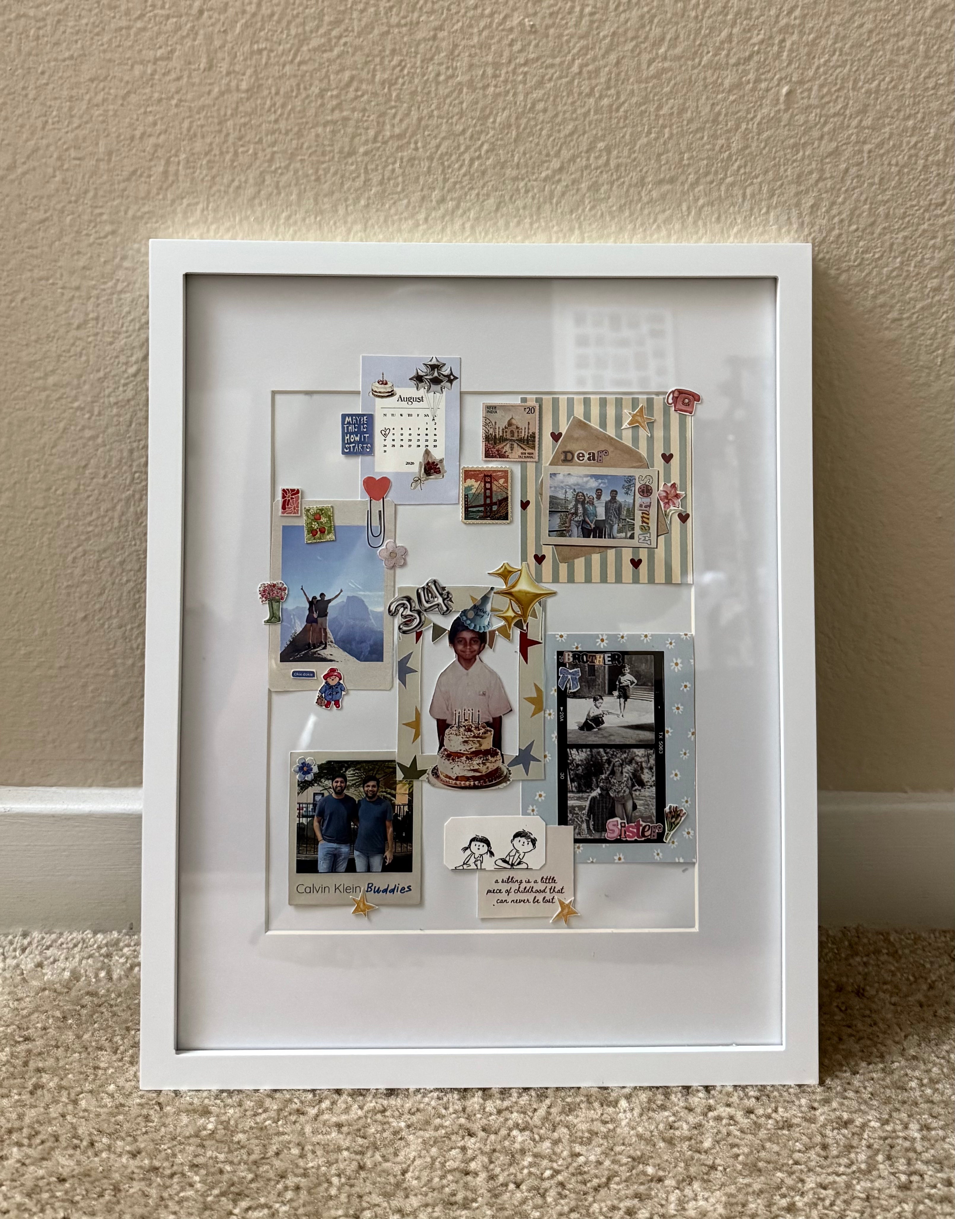 Custom Travel Keepsake Frame – Personalized Memory Collage