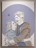 Custom Minimalist Line Art Portrait – Personalized Hand-Drawn Photo Illustration