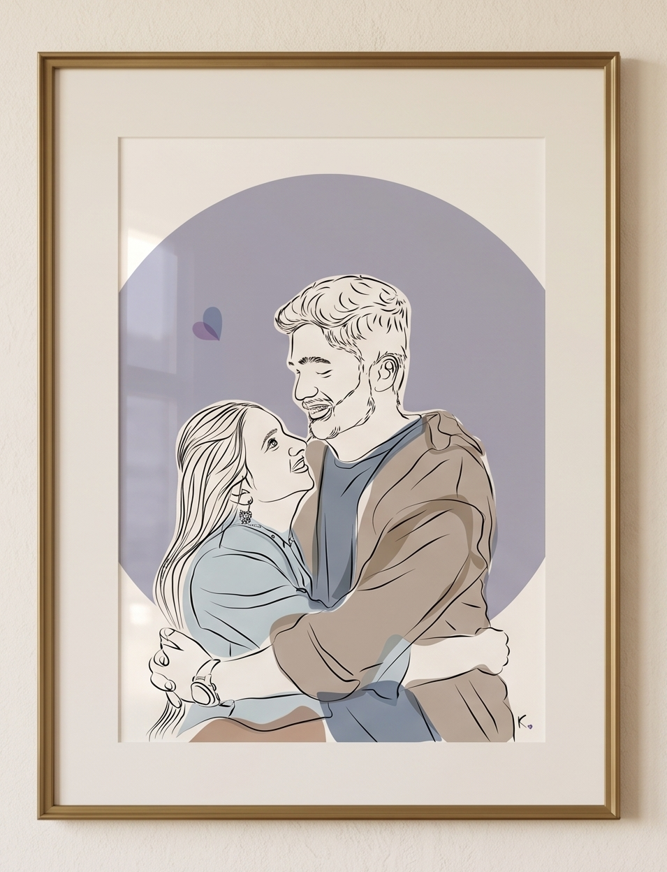 Custom Minimalist Line Art Portrait – Personalized Hand-Drawn Photo Illustration - Digital Version